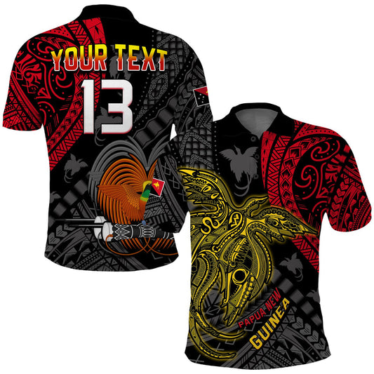 (Custom Text and Number) Papua New Guinea Raggiana Birds Of Paradise Happy 47th Independence Day Polo Shirt