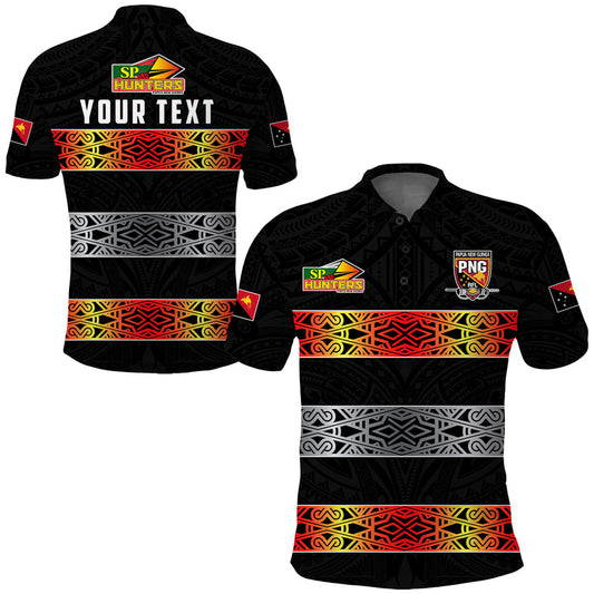 Custom The Hunters PNG Papua New Guinea Hunters Rugby Polo Shirt