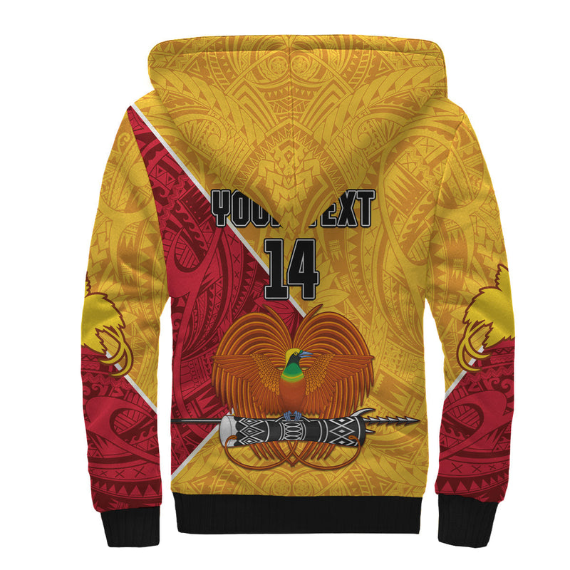 (Custom Text an Number) The Kumuls PNG Papua New Guinea Polynesian Dynamic Style Sherpa Hoodie