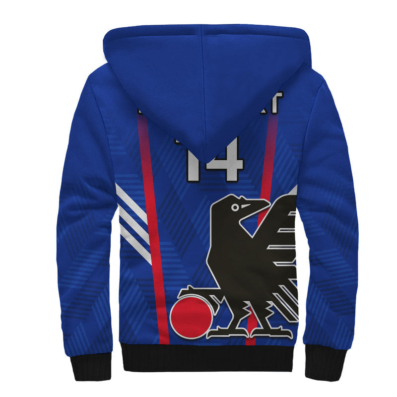 (Custom Text and Number) Japan Football Samurai Blue World Cup 2022 Sherpa Hoodie