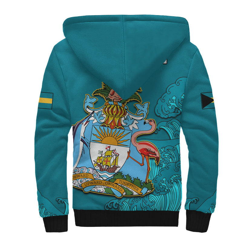 (Custom Personalised) Bahamas Independence Day Blue Marlin Since 1973 Style Sherpa Hoodie