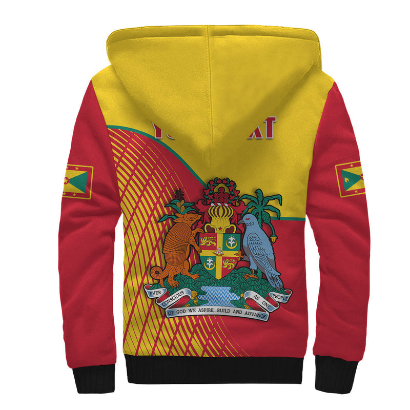 (Custom Personalised) Grenada Coat Of Arms Happy 49th Independence Day Sherpa Hoodie