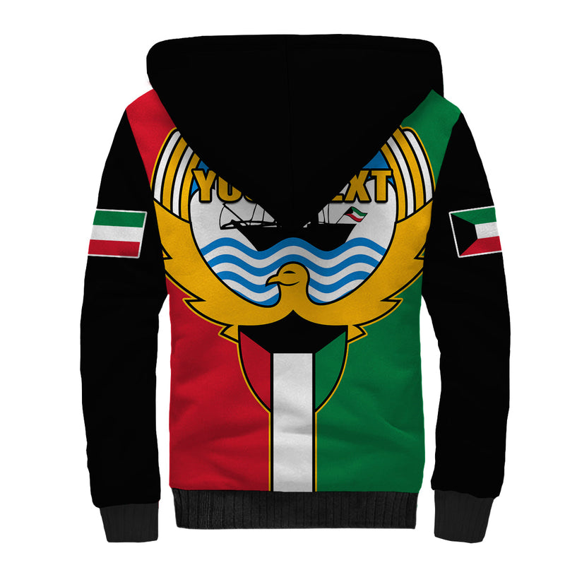 (Custom Personalised) Kuwait Happy Independence Day With Coat Of Arms Sherpa Hoodie