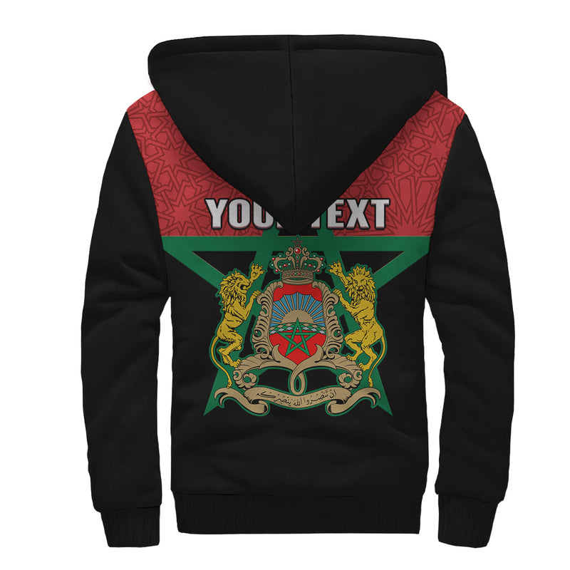 (Custom Personalised) Morocco Western Sahara Map Black Moroccan Is Always In My Heart Sherpa Hoodie