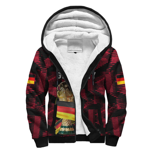 (Custom Text And Number) Germany Football World Cup 2022 Champions Sherpa Hoodie