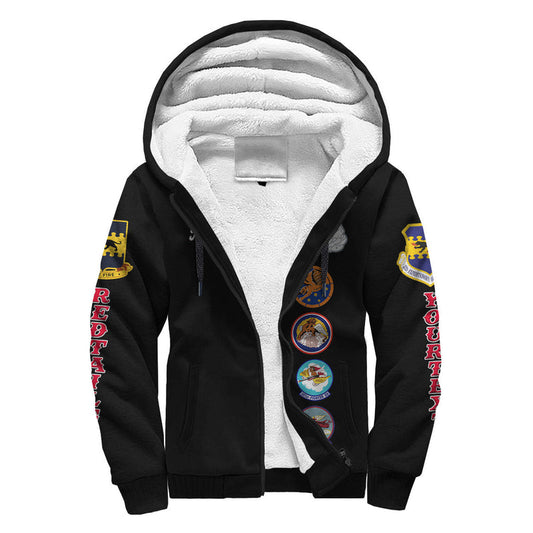 (Custom Personalised) Tuskegee Airmen Red Tail Angels American Heros Sherpa Hoodie