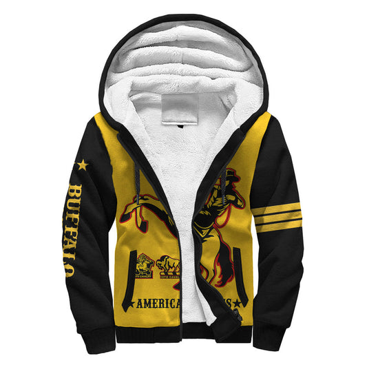 (Custom Text And Chapter) Buffalo Soldiers BSMC United States Army Yellow Sherpa Hoodie