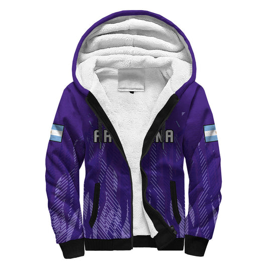 (Custom Text And Number) Argentina Football Vamos La Albiceleste 2022 Newest Style Sherpa Hoodie