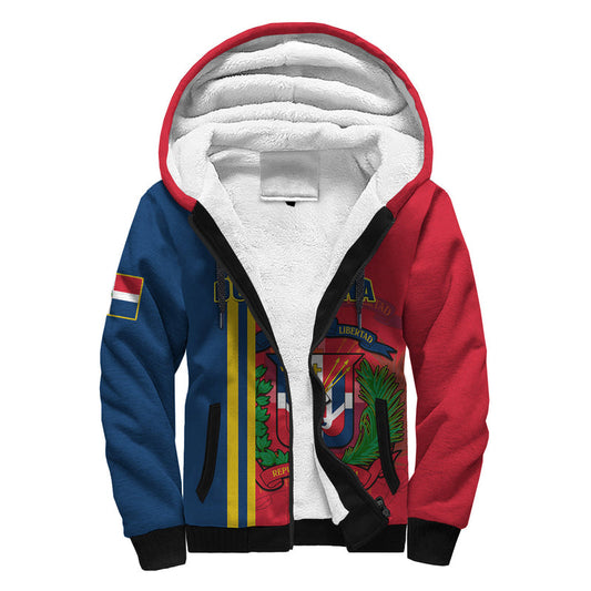 (Custom Personalised) Dominican Republic Happy 179 Years Of Independence Sherpa Hoodie