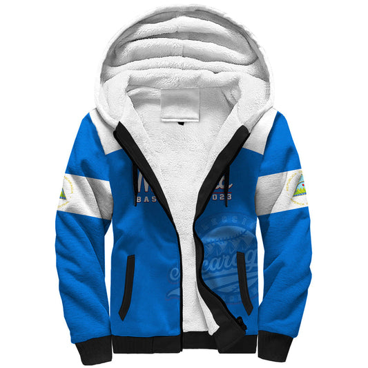 (Custom Text And Number) Nicaragua 2023 Baseball Sherpa Hoodie