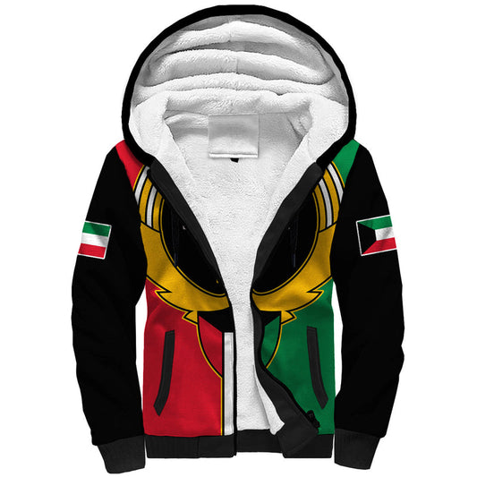 (Custom Personalised) Kuwait Happy Independence Day With Coat Of Arms Sherpa Hoodie