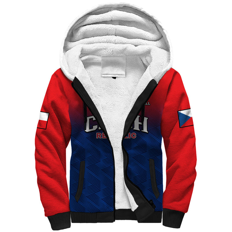(Custom Text And Number) Czech Republic 2023 Baseball Sherpa Hoodie