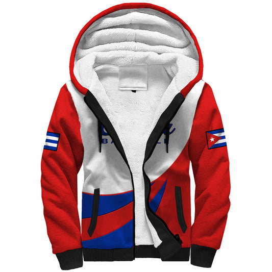 (Custom Text And Number) Cuba 2023 Baseball Sherpa Hoodie