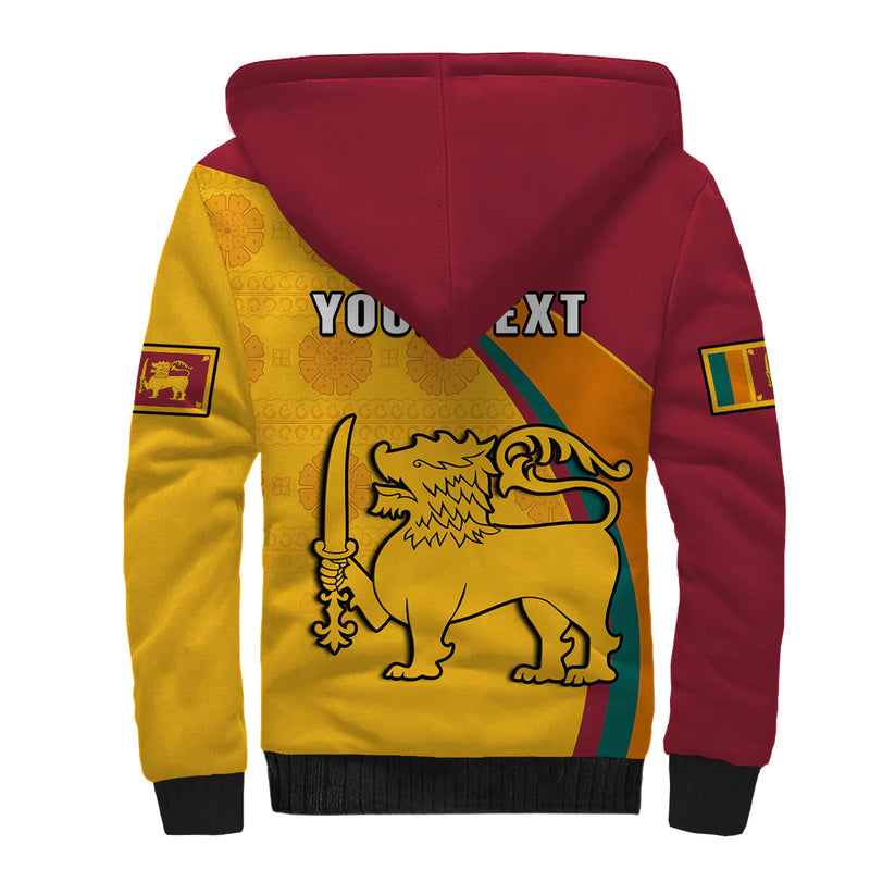 (Custom Personalised) Sri Lanka Sri Lankan Pattern Happy 75 Years Of Independence Sherpa Hoodie