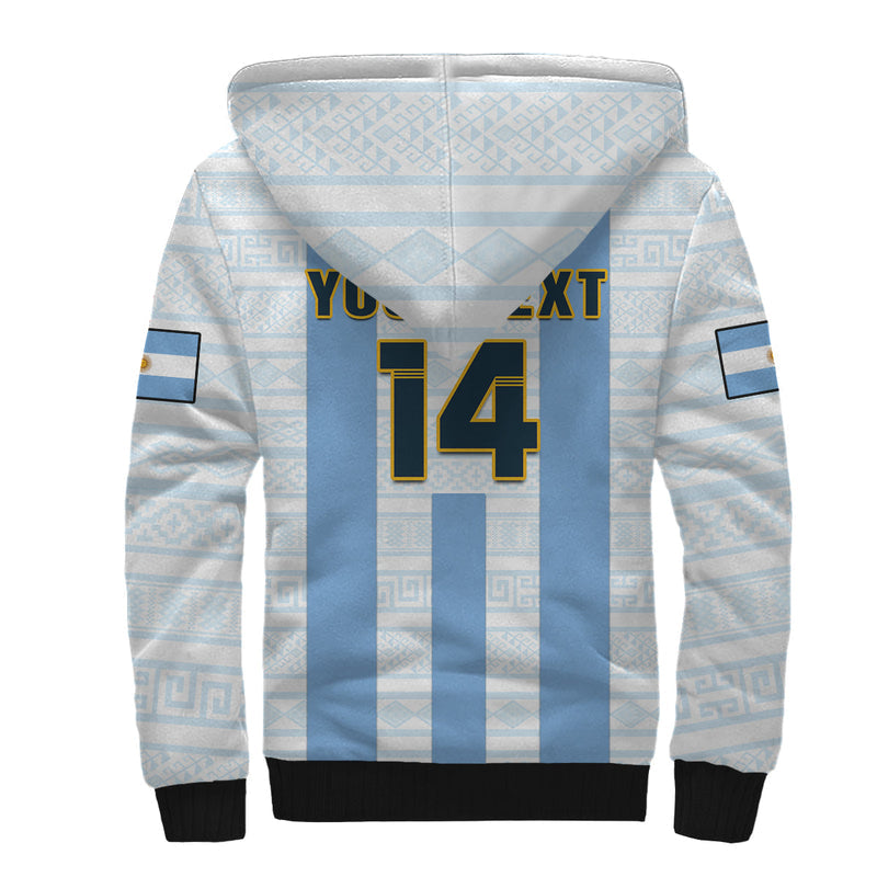 (Custom Text And Number) Argentina Football World Cup La Albiceleste 3rd Champions Proud Sherpa Hoodie