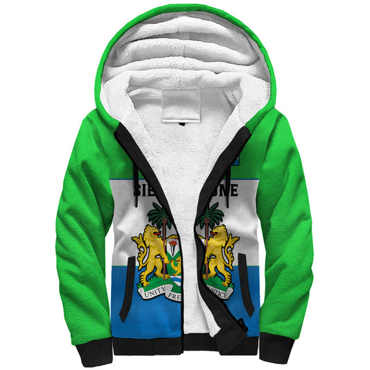 (Custom Personalised) Sierra Leone Happy Independence Day Sherpa Hoodie