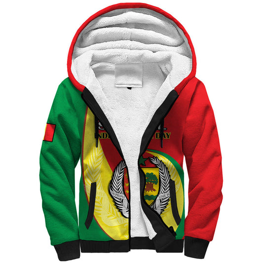 (Custom Personalised) Senegal Happy 63th Independence Day Sherpa Hoodie