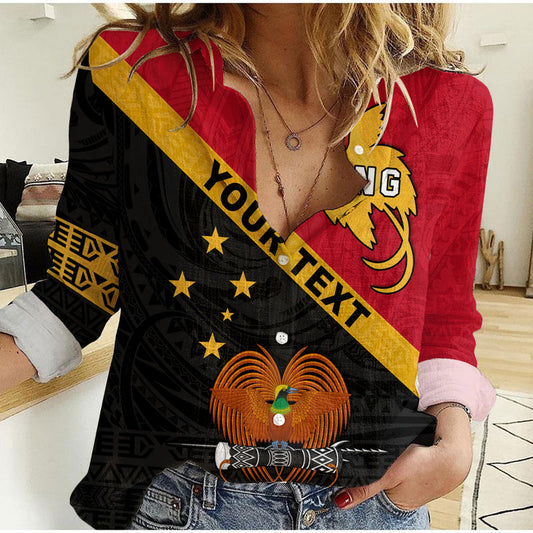 (Custom Personalised) Papua New Guinea Rugby The Kumuls PNG Women Casual Shirt