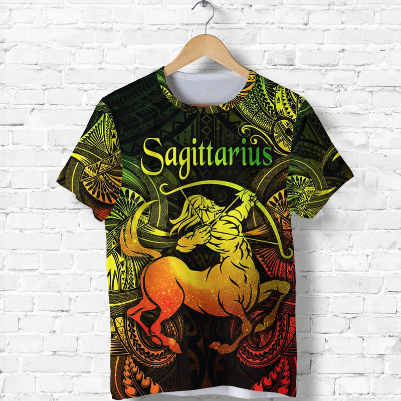 Custom Sagittarius Zodiac Polynesian Unique Style Reggae T Shirt