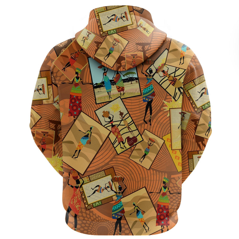 African African Women Stam Zip Hoodie