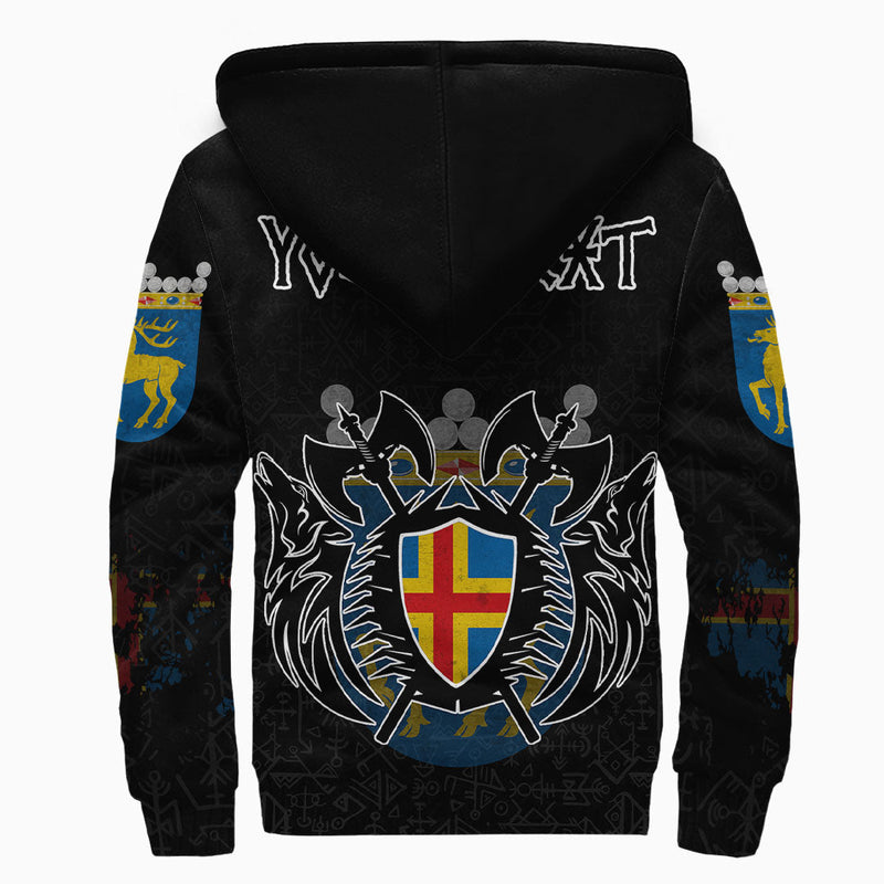 (Custom) Viking - land Flag and Map style Viking Geri and FrekiCopy of Sherpa Hoodie