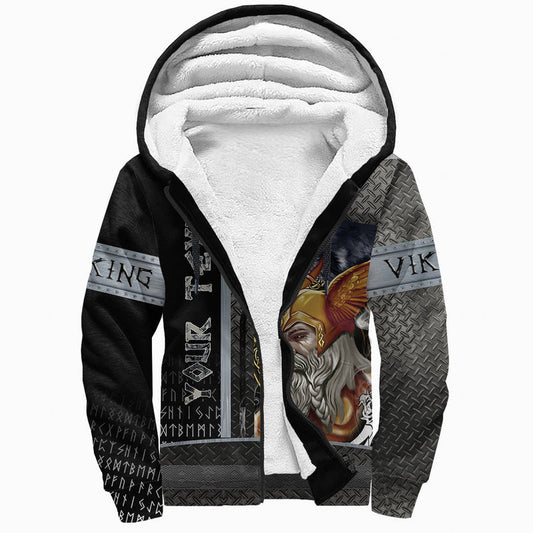 (Custom) Viking - Odin Style Armor Sherpa Hoodie