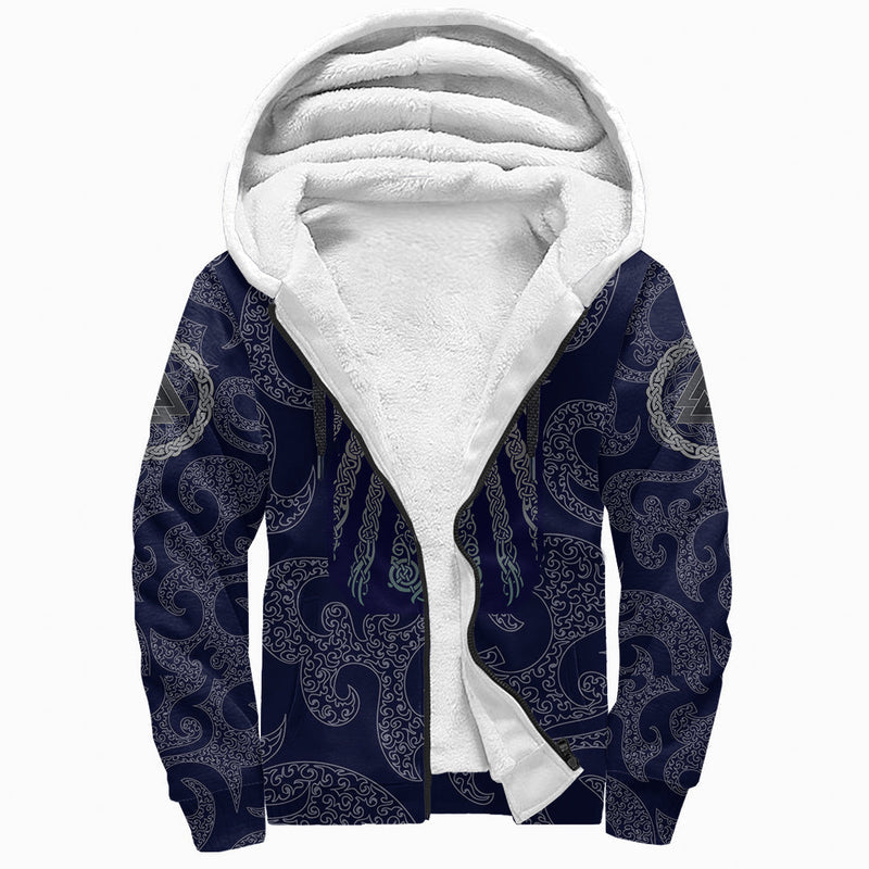 (Custom) Viking Odin God Tattoo Sherpa Hoodie