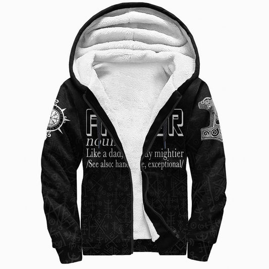 (Custom) Wonder Print Shop - Fathor with Mjolnir Sherpa Hoodie