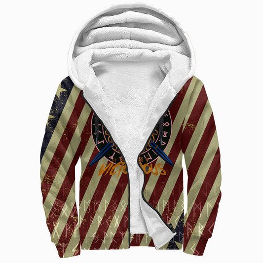 (Custom) Viking - American Warrior Victorious Sherpa Hoodie