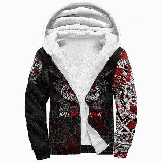 (Custom) Viking Odin Viking Blood Sherpa Hoodie