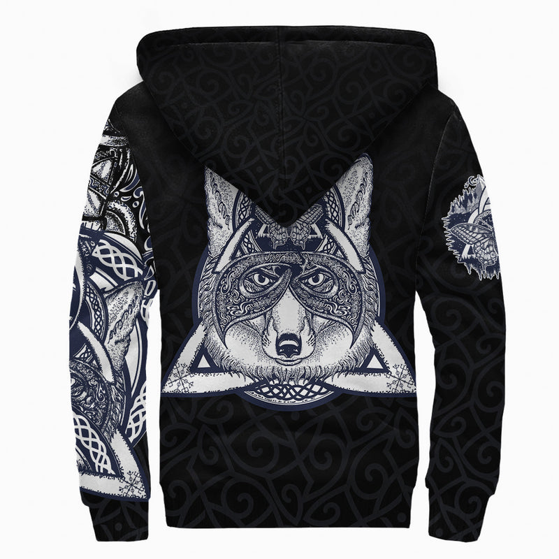 (Custom) Wonder Print Shop - Fox and Butterfly Style Celtic Sherpa Hoodie