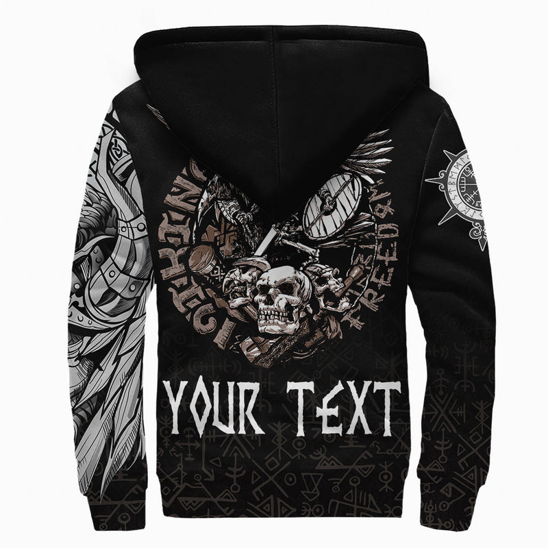 (Custom) Viking Warrior Odin Tattoo Sherpa Hoodie