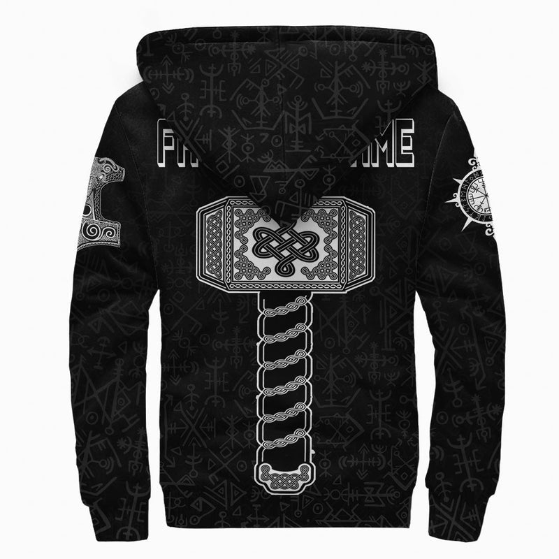 (Custom) Wonder Print Shop - Fathor with Mjolnir Sherpa Hoodie