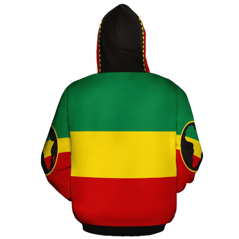 African Sleeve African Zip Hoodie