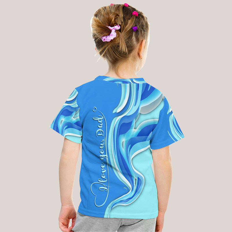 Custom Fathers Day Fishing Quotes Ocean Wave Style T Shirt