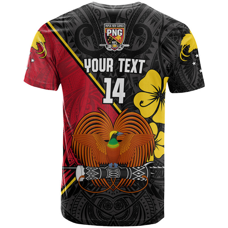 Custom The Kumuls PNG Papua New Guinea Polynesian Dynamic Style Black T Shirt