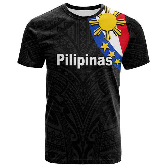 Custom Pilipinas Simple Style Black T Shirt