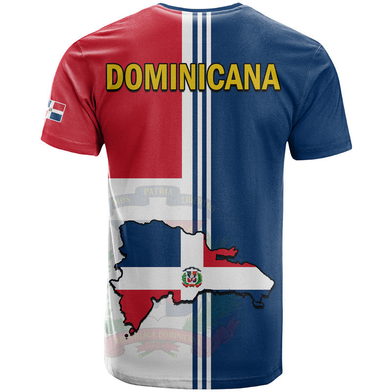 Dominican Republic Coat Of Arms And Flag Map T Shirt