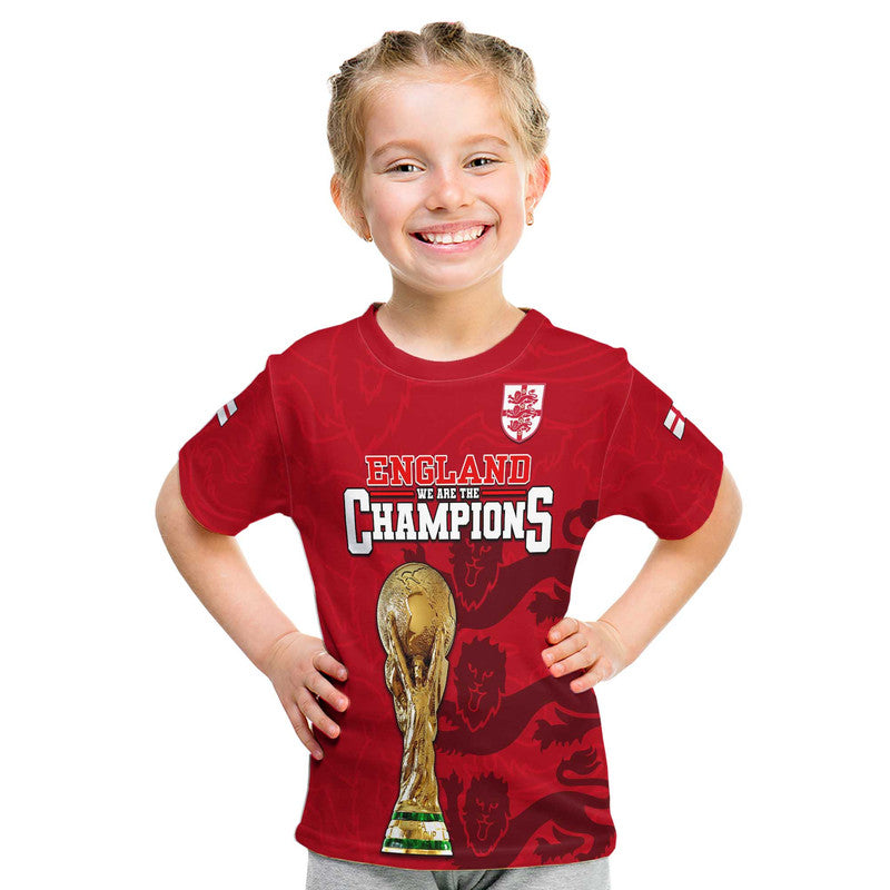 Custom England Football Qatar 2022 We Are The Champions T Shirt