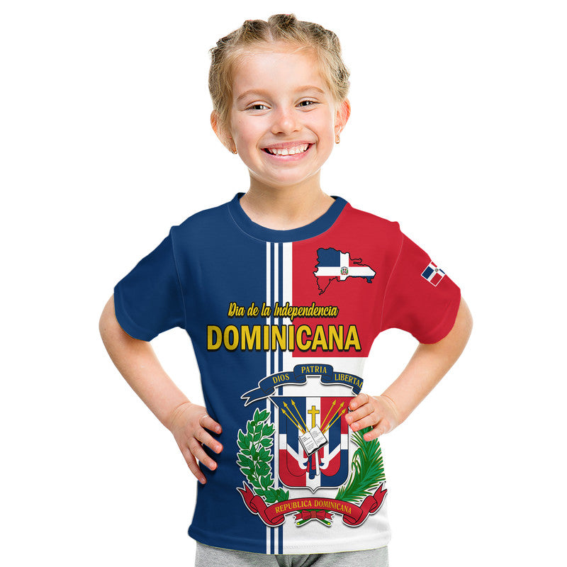 Dominican Republic Dia de la Independencia Coat Of Arms And Flag Map T Shirt