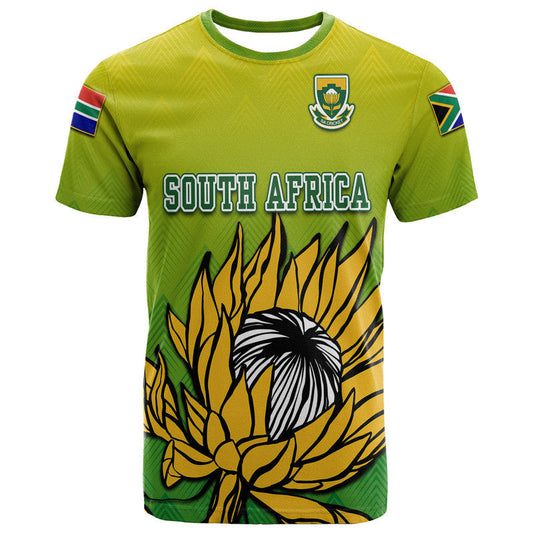 Custom South Africa National Cricket Team Proteas Sports Yellow Style T Shirt