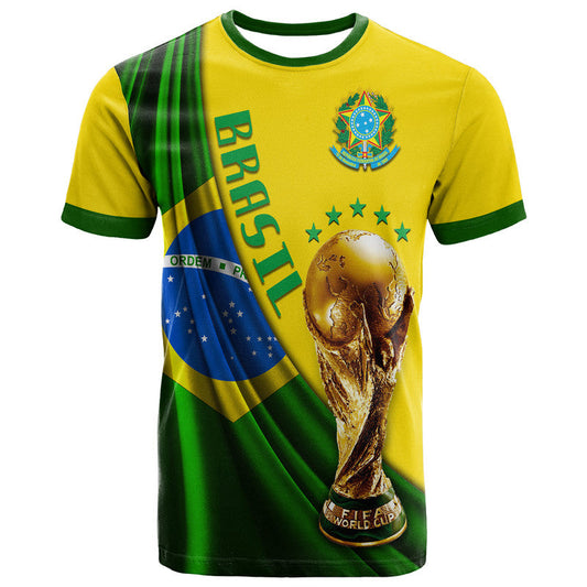 Custom Brasil Football Champions WC 2022 T Shirt