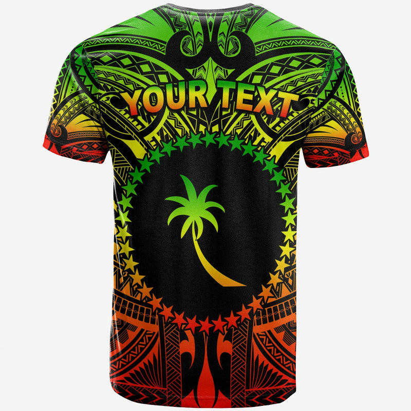 Custom Chuuk Flag Micronesia Style Reggae T Shirt