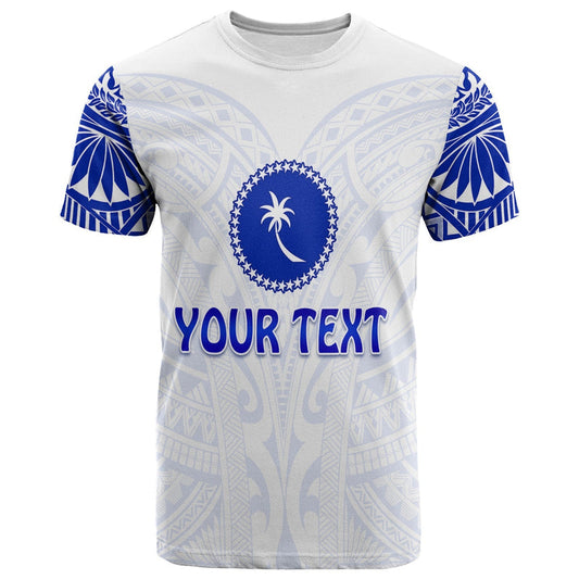 Custom Chuuk Micronesia Simple Pattern White T Shirt