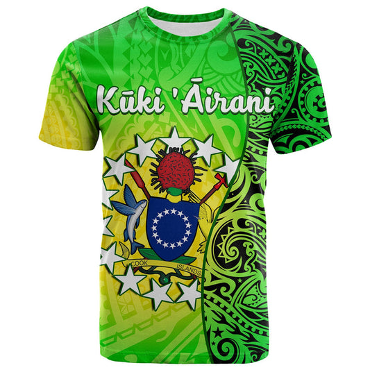 Custom Cook Islands Cook Islands Coat Of Arms Turtle Polynesian T Shirt