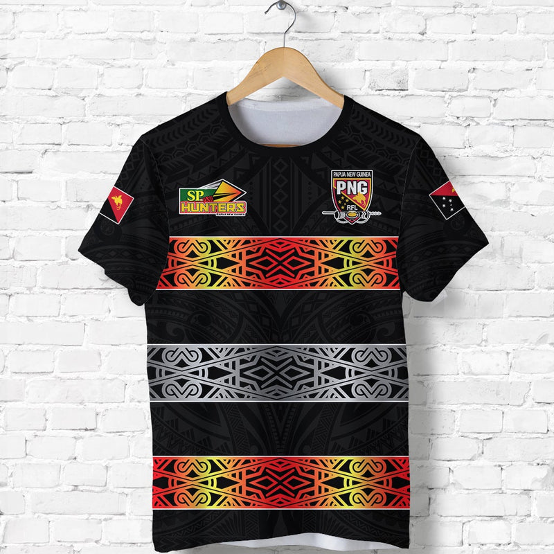 Custom The Hunters PNG Papua New Guinea Hunters Rugby T Shirt