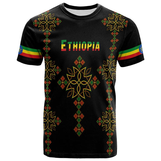 Ethiopia Version Map T Shirt