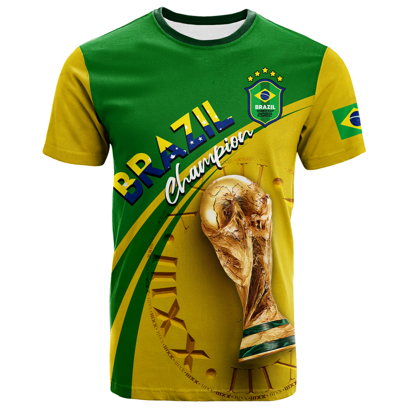 Custom Brazil Football 2022 T Shirt