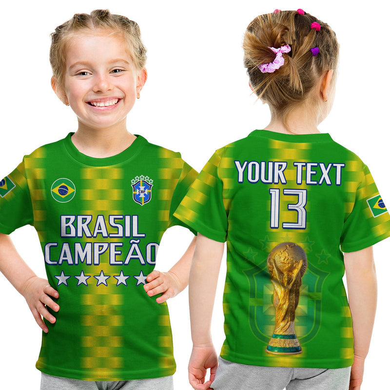 Custom Brazil Football Champions Proud Selecao T Shirt