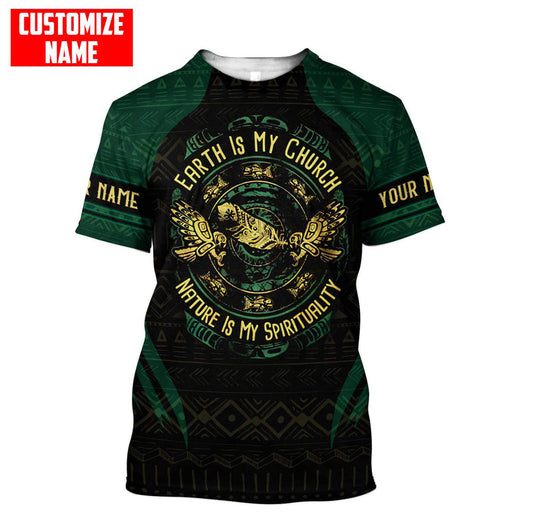 Customized name Native American Earth Is By Church Shirt T